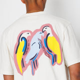Folk | Folk Relaxed T-Shirt - Ecru Parrot Print | Folk x Goss Brothers