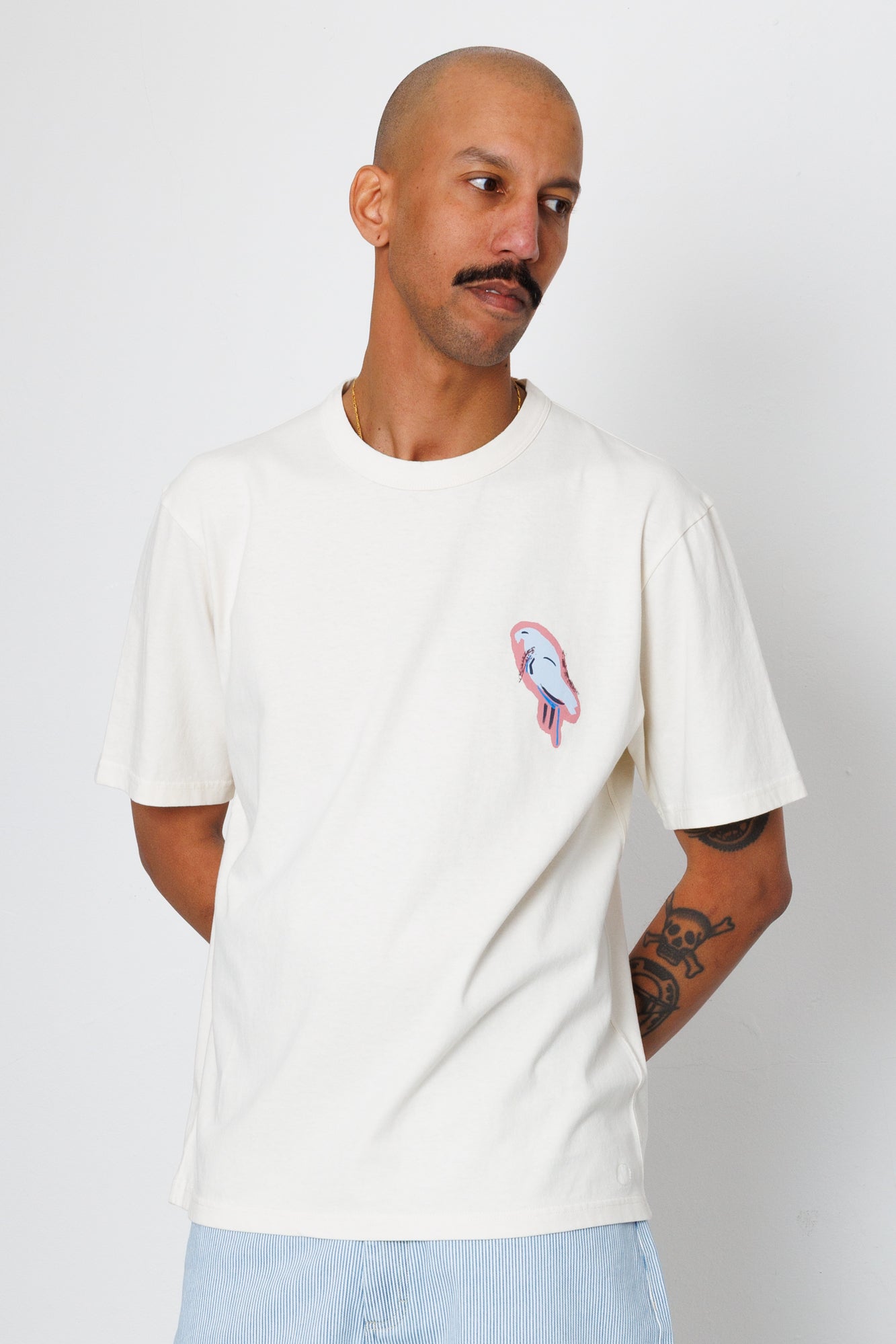 Folk | Folk Relaxed T-Shirt - Ecru Parrot Print | Folk x Goss Brothers