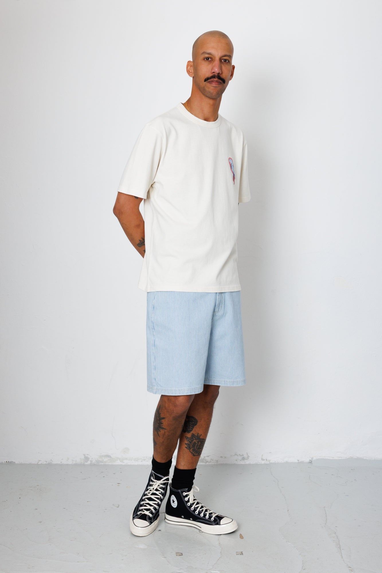 Folk | Folk Relaxed T-Shirt - Ecru Parrot Print | Folk x Goss Brothers