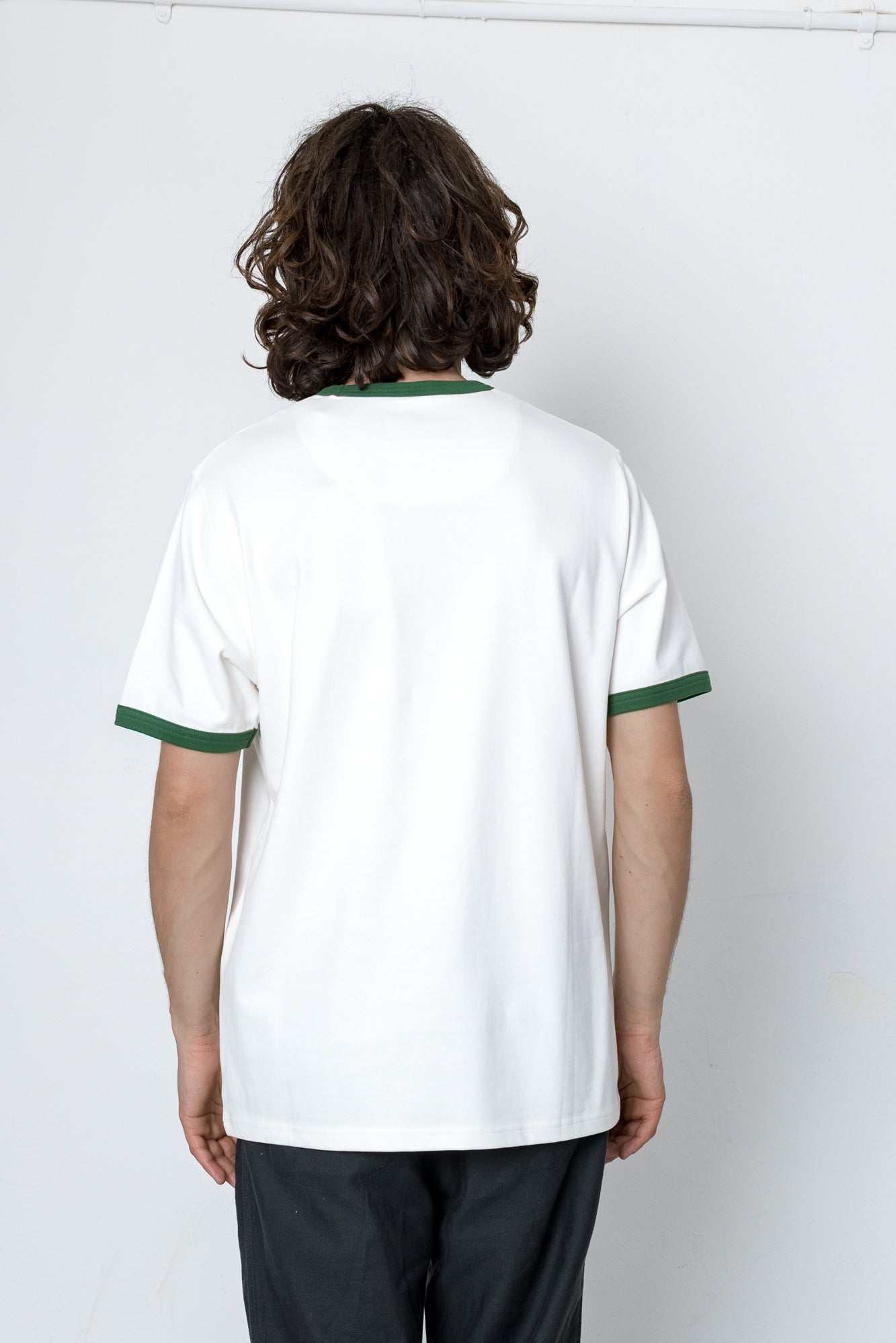 Folk | Folk Ringer T-Shirt - Ecru / Green