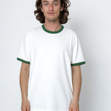 Folk | Folk Ringer T-Shirt - Ecru / Green