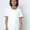 Folk | Folk Ringer T-Shirt - Ecru / Green