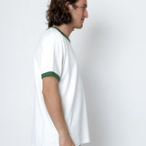 Folk | Folk Ringer T-Shirt - Ecru / Green