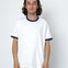Folk | Folk Ringer T-Shirt - Ecru / Navy