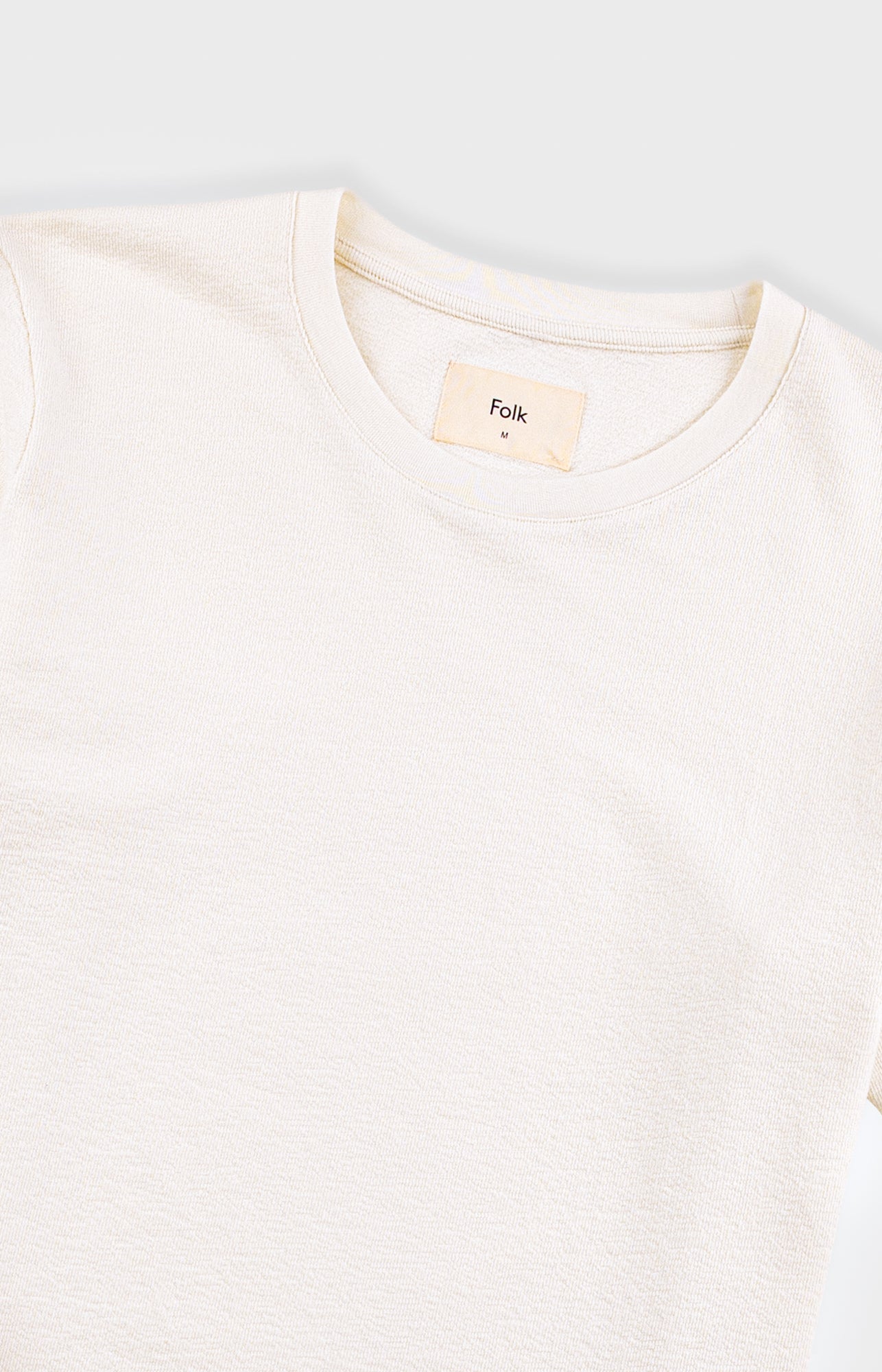 Folk | Folk Short Sleeve Textured T-Shirt - Ecru