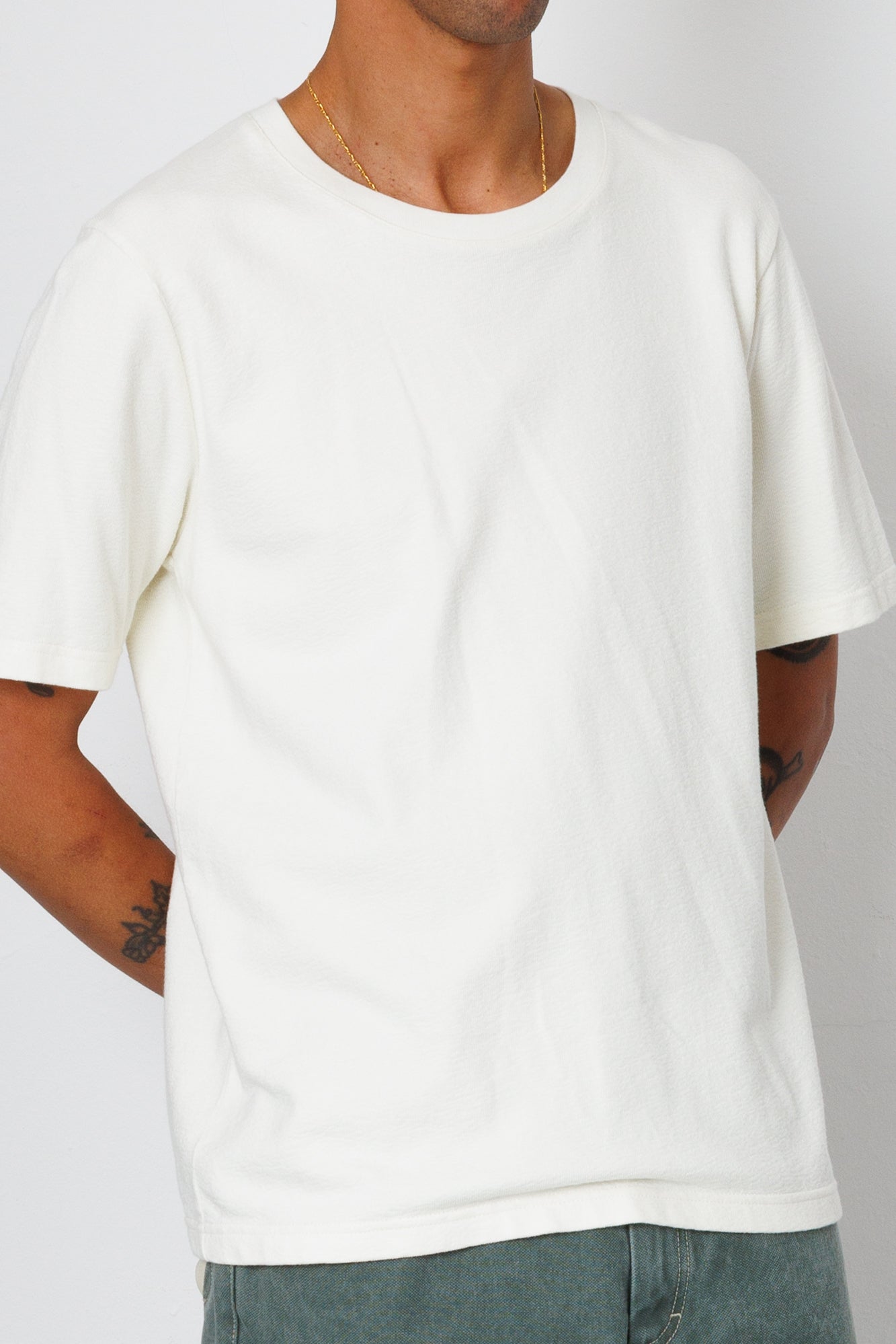 Folk | Folk Short Sleeve Textured T-Shirt - Ecru