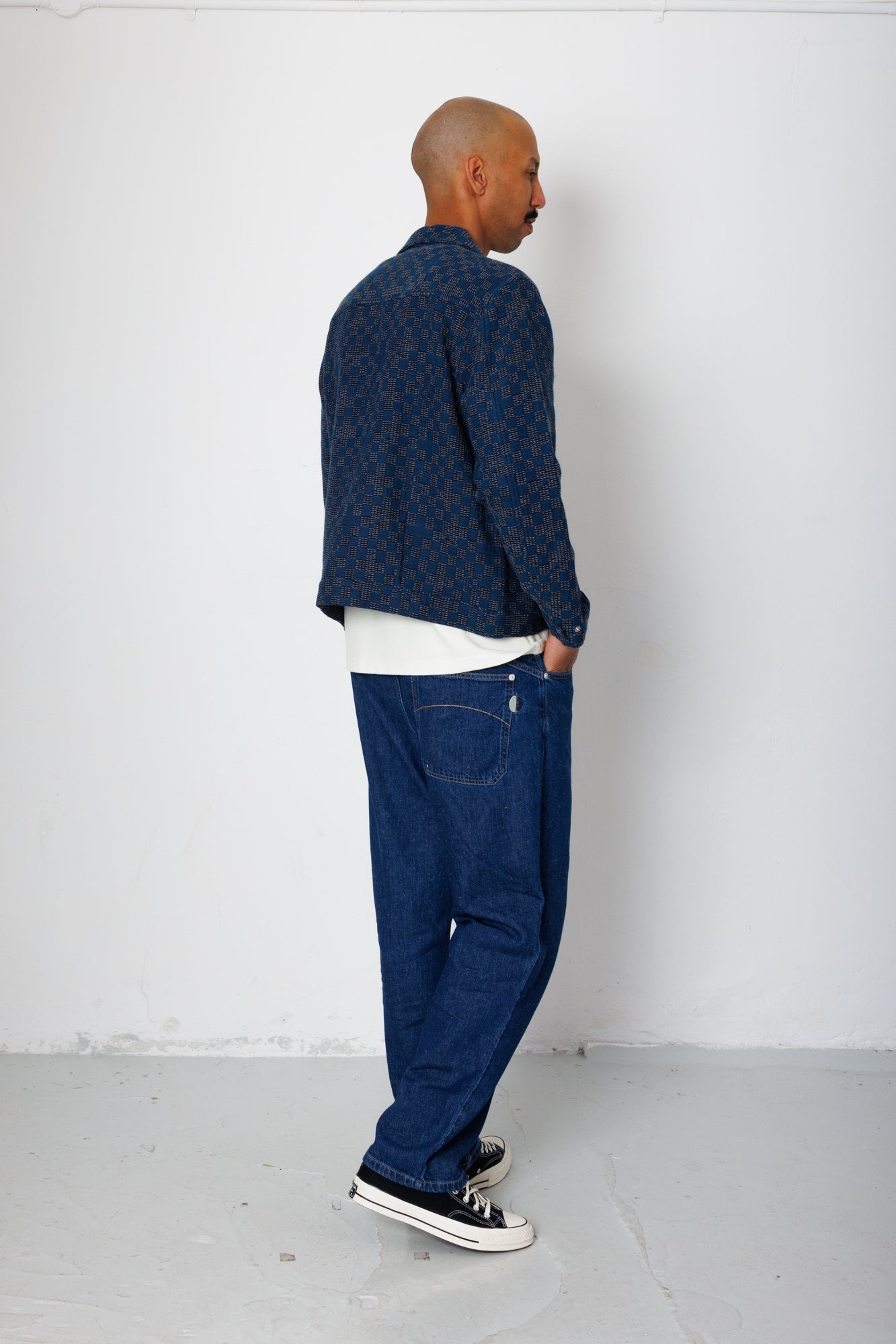 Folk | Folk Signal Blouson - Indigo Mix Checkerboard