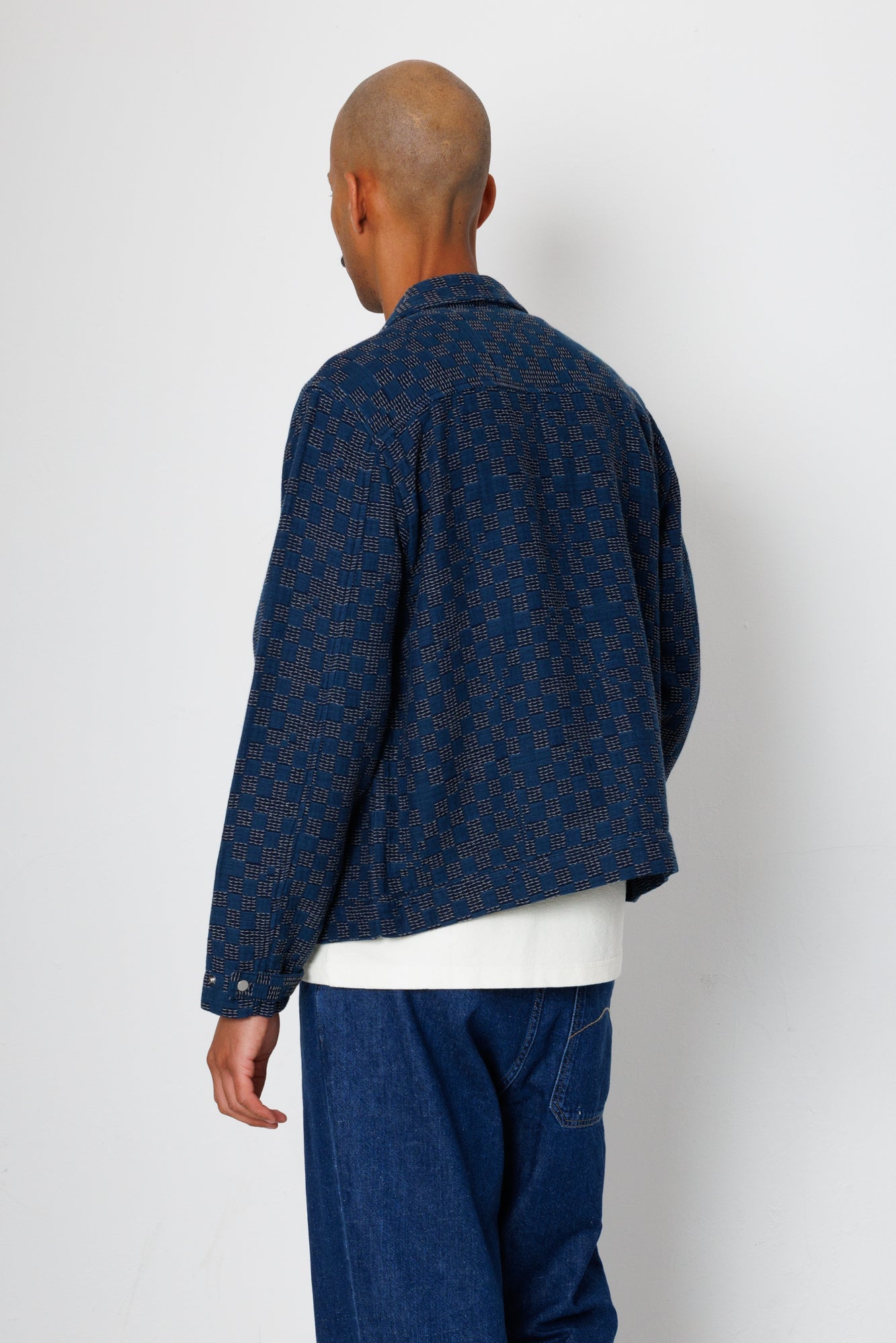 Folk | Folk Signal Blouson - Indigo Mix Checkerboard