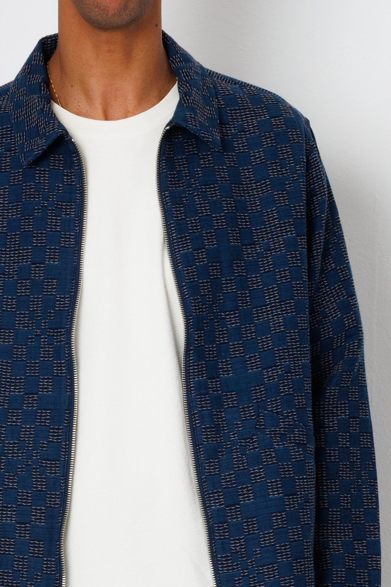 Folk | Folk Signal Blouson - Indigo Mix Checkerboard