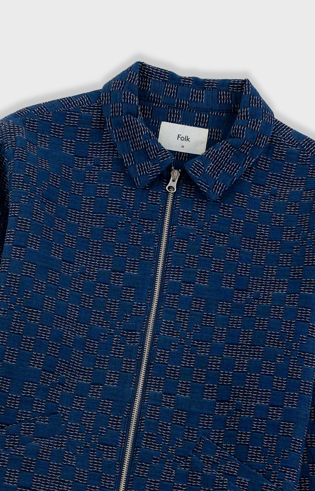 Folk | Folk Signal Blouson - Indigo Mix Checkerboard