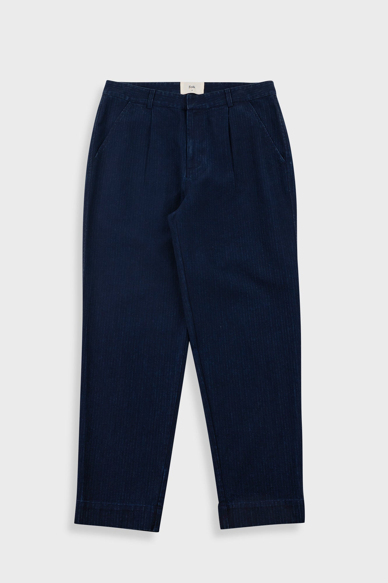 Folk | Folk Signal Pant - Deep Indigo Herringbone 