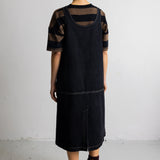 Slip Dress - Washed Black Denim