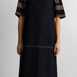 Slip Dress - Washed Black Denim