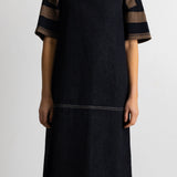 Slip Dress - Washed Black Denim