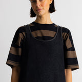 Slip Dress - Washed Black Denim