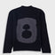 Folk | Folk Slouch Crew - Black Charcoal Cast Intarsia