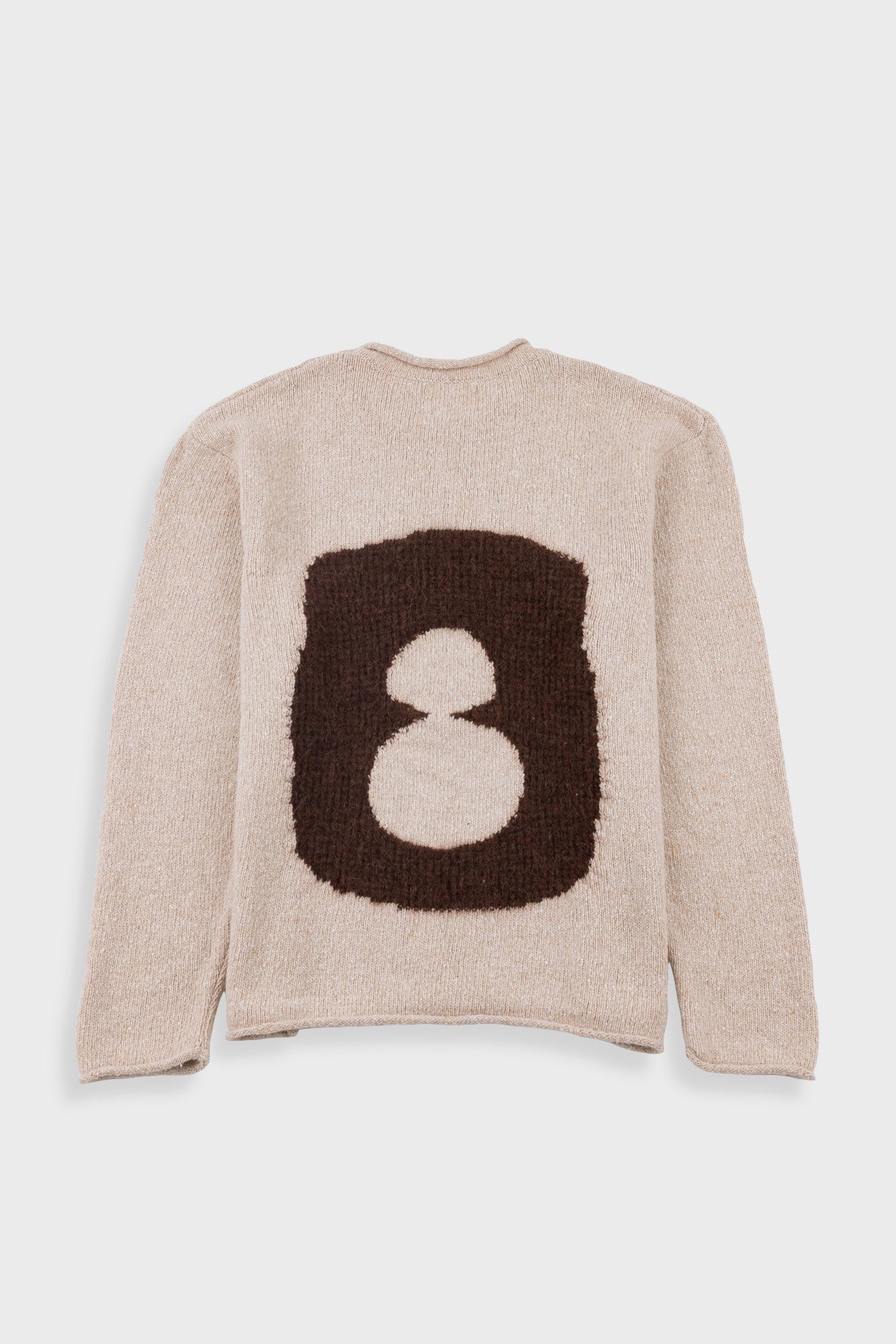 Folk | Folk Slouch Crew - Natural Espresso Cast Intarsia