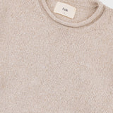 Folk | Folk Slouch Crew - Natural Espresso Cast Intarsia