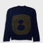 Folk | Folk Slouch Crew - Navy Olive Cast Intarsia