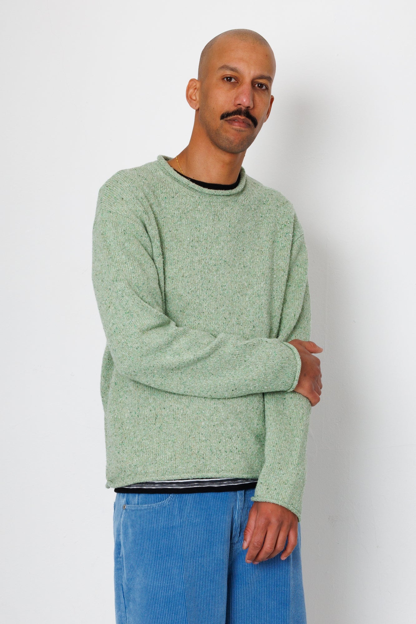 Folk | Folk Slouch Crew - Light Sage