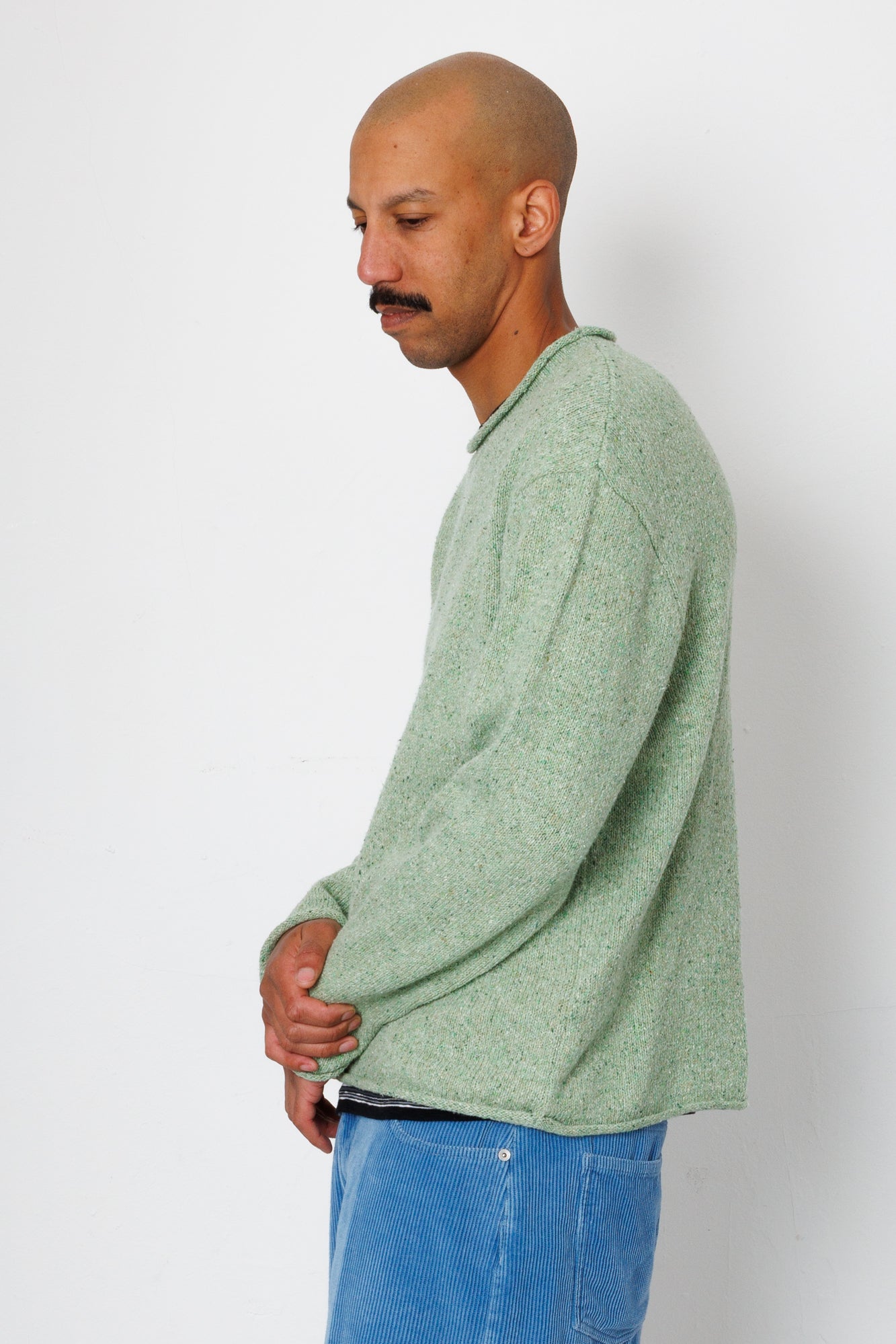 Folk | Folk Slouch Crew - Light Sage
