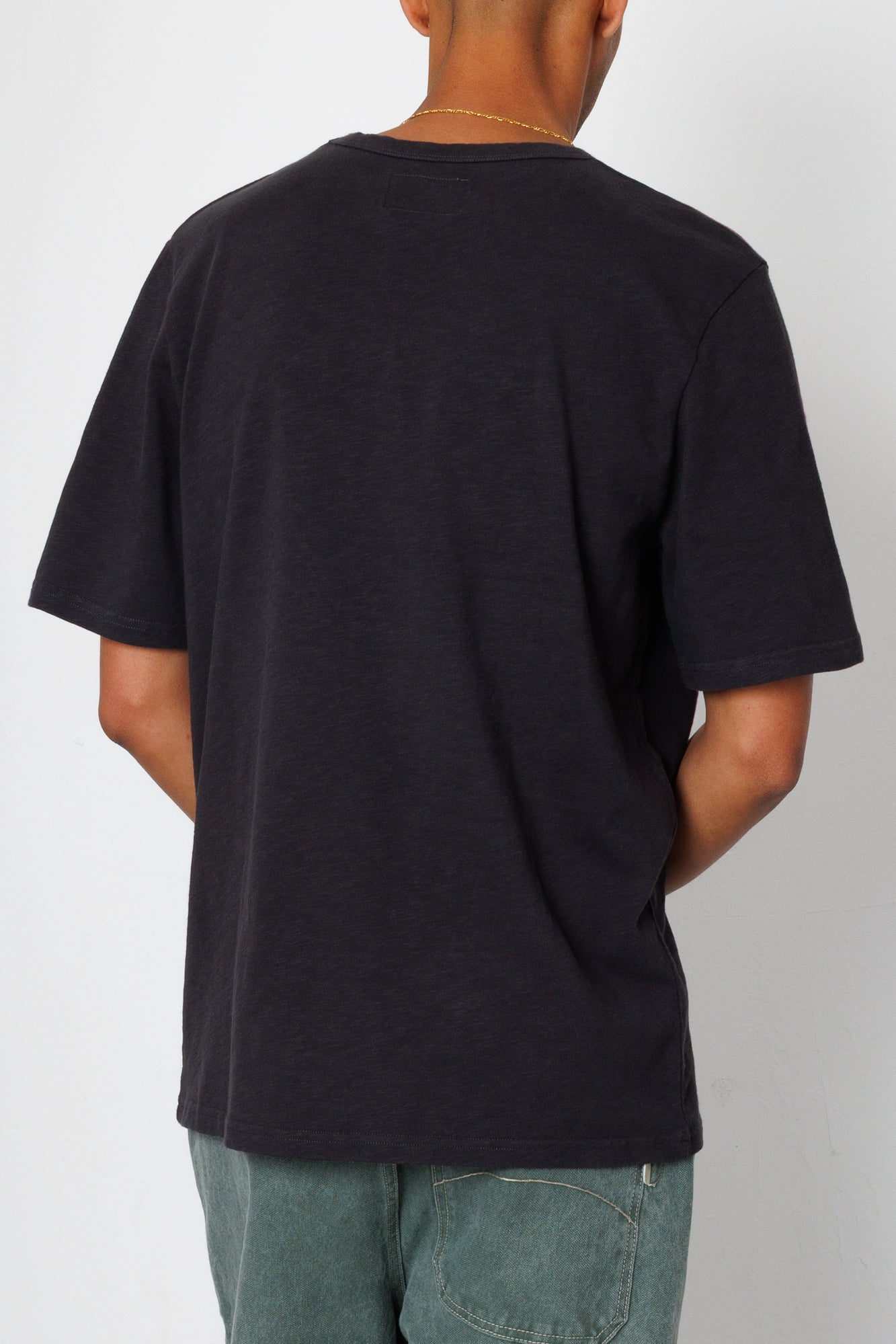Folk | Folk Slub Embroidery T-Shirt - Black Carousel | Folk x Goss Brothers