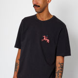 Folk | Folk Slub Embroidery T-Shirt - Black Carousel | Folk x Goss Brothers
