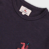 Folk | Folk Slub Embroidery T-Shirt - Black Carousel | Folk x Goss Brothers