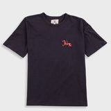Folk | Folk Slub Embroidery T-Shirt - Black Carousel | Folk x Goss Brothers