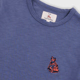 Folk | Folk Slub Embroidery T-Shirt - Navy Jungle Cat | Folk x Goss Brothers