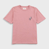 Folk | Folk Slub Embroidery T-Shirt - Dusty Pink Parrot | Folk x Goss Brothers