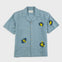 Folk | Folk Relaxed Soft Collar Shirt - Blue Embroidered Flower | Folk x Goss Brothers 
