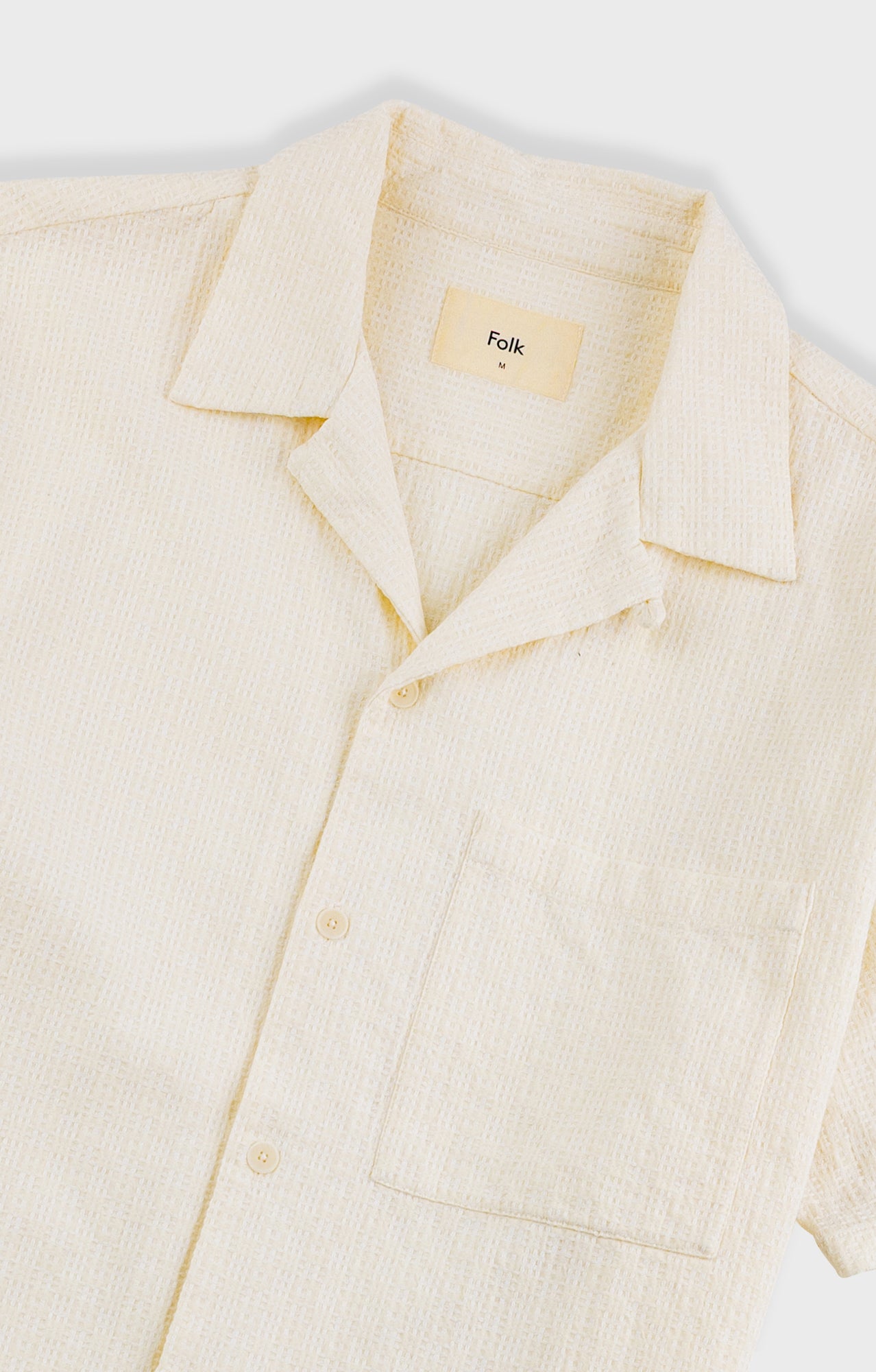 Folk | Folk Relaxed Soft Collar Shirt - Ecru Tapestry 