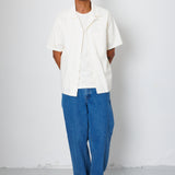Folk | Folk Relaxed Soft Collar Shirt - Ecru Tapestry 