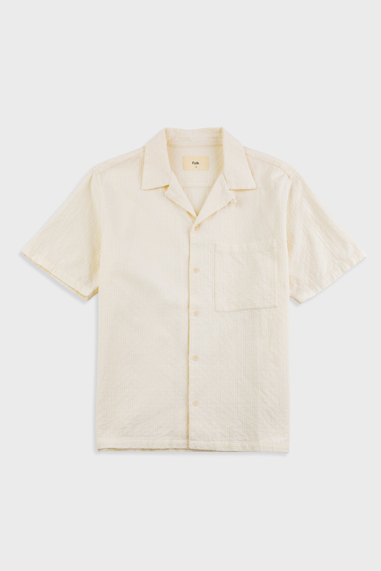 Folk | Folk Relaxed Soft Collar Shirt - Ecru Tapestry 