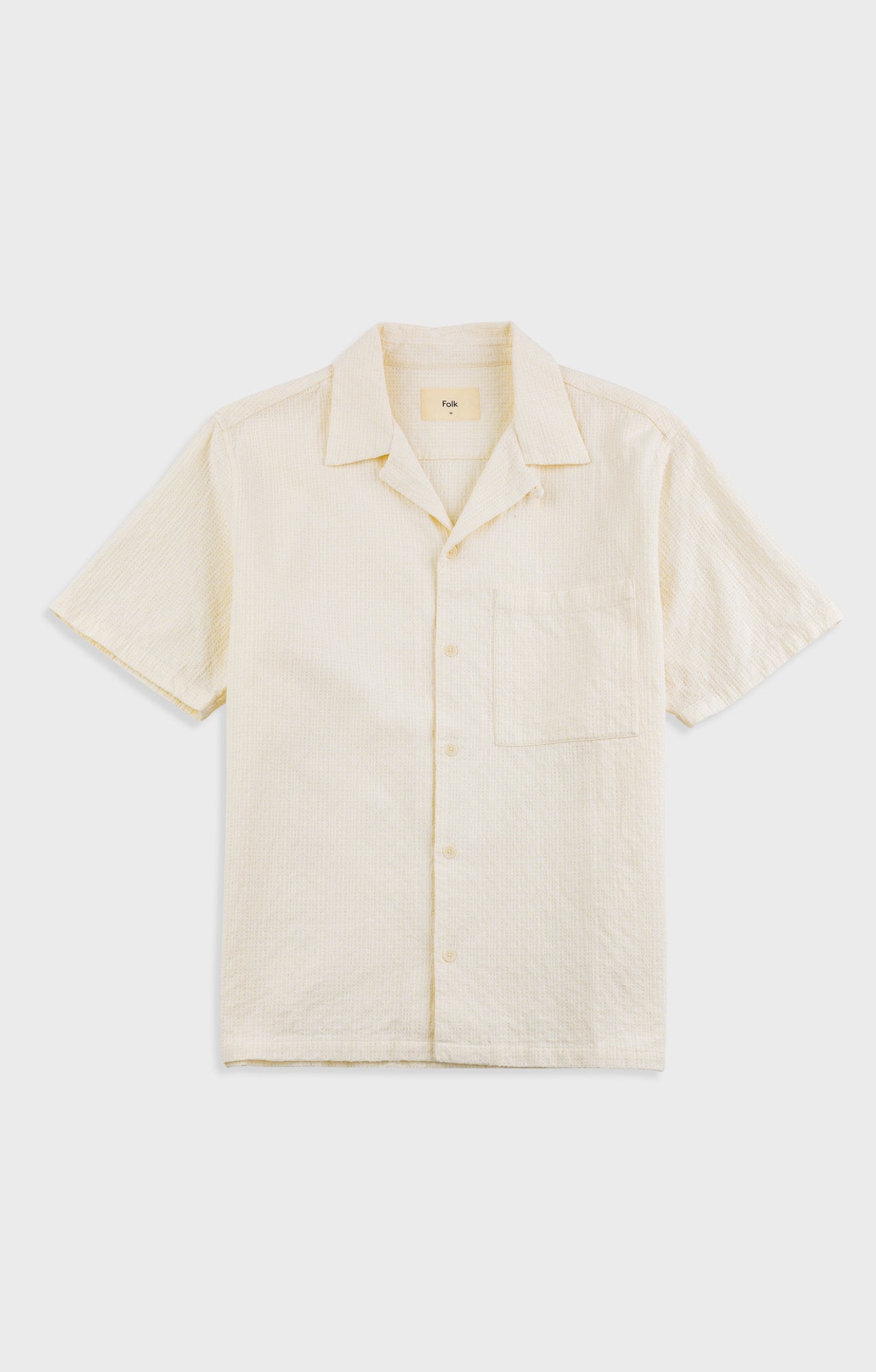 Folk | Folk Relaxed Soft Collar Shirt - Ecru Tapestry 