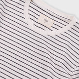 Folk | Folk Short Sleeve Textured Striped T-Shirt - Ecru / Black