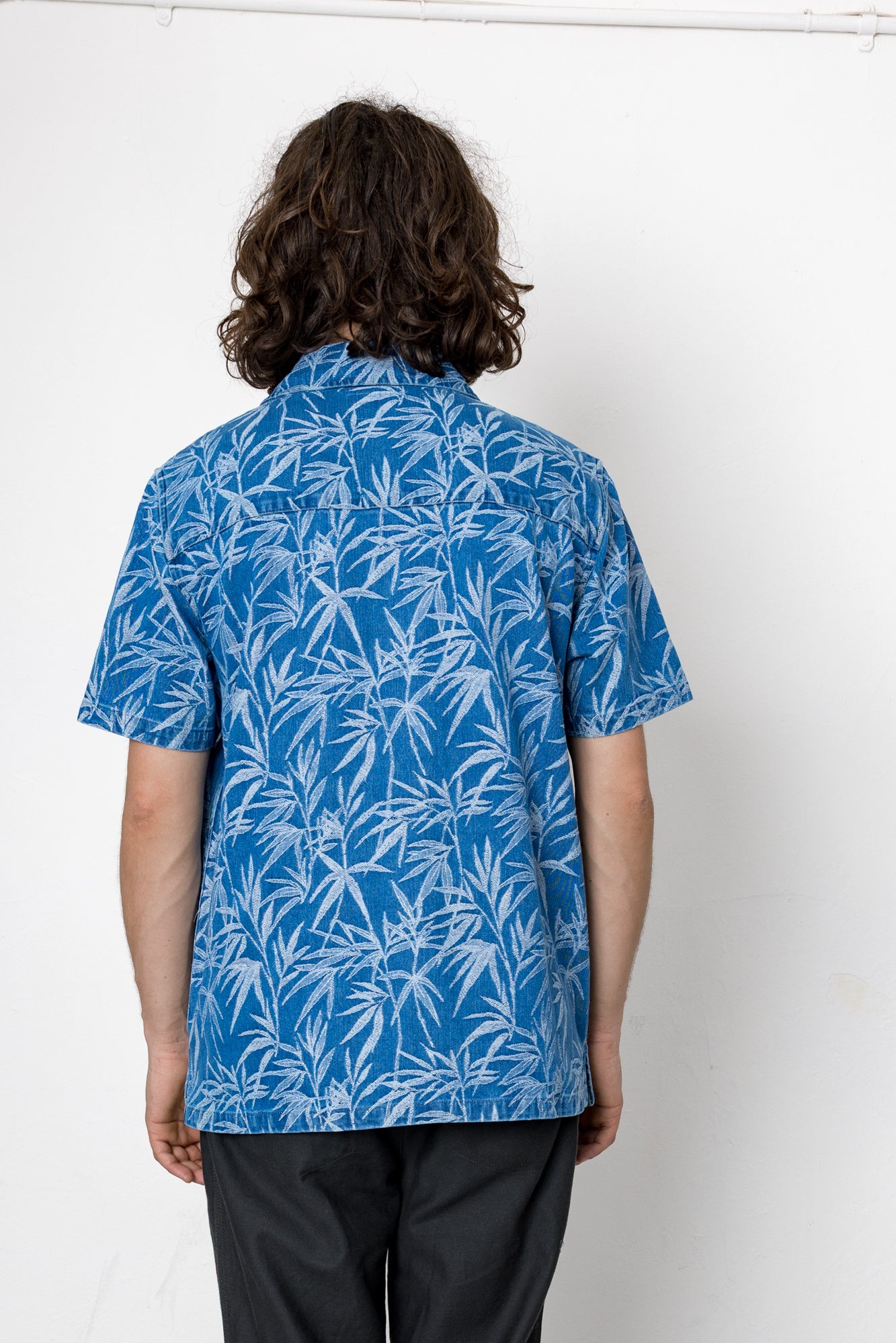 2026 Summer Archive | Folk Tropicana Shirt - Denim Embroidery