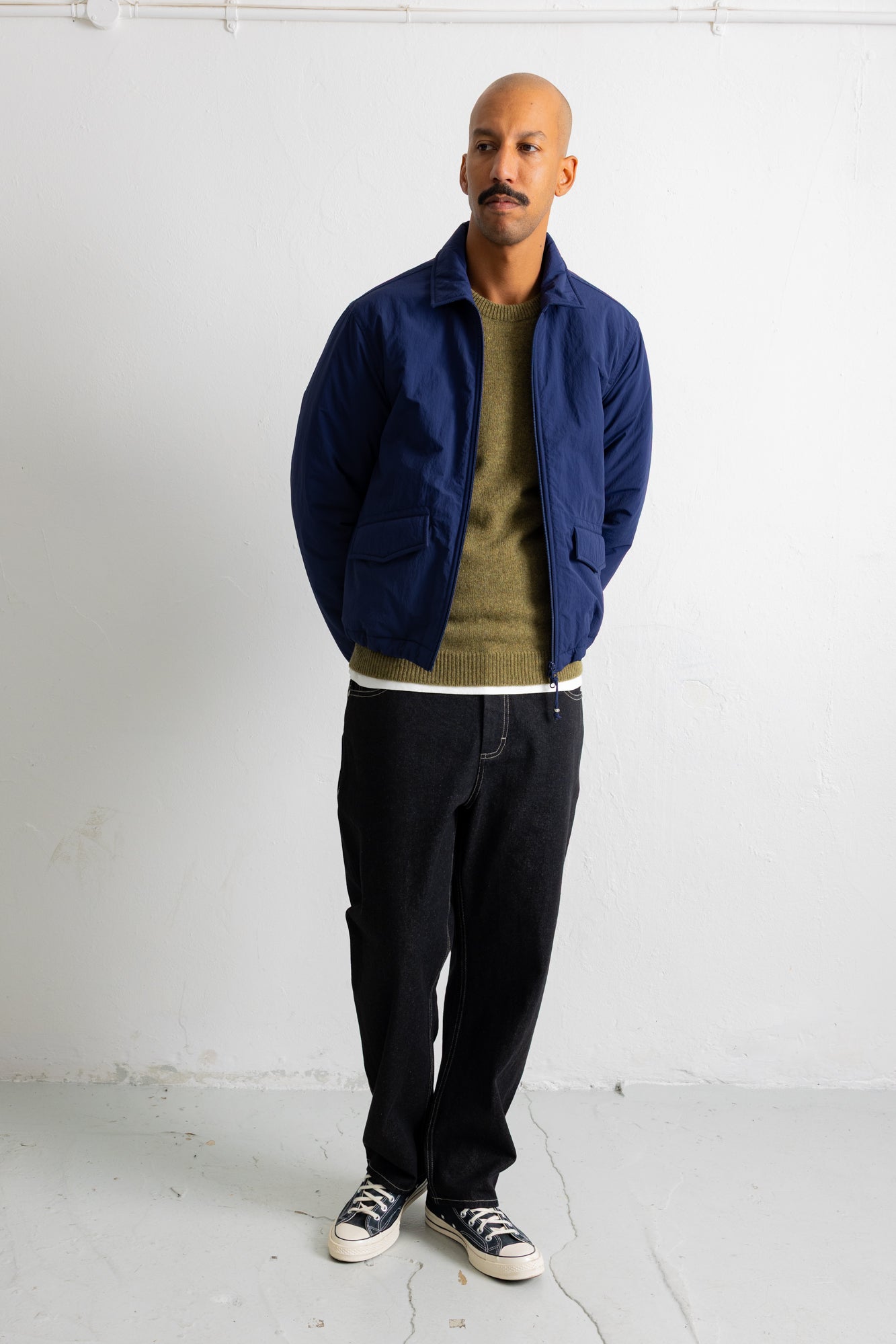 Folk | Folk Wadded Bomber - Rich Navy