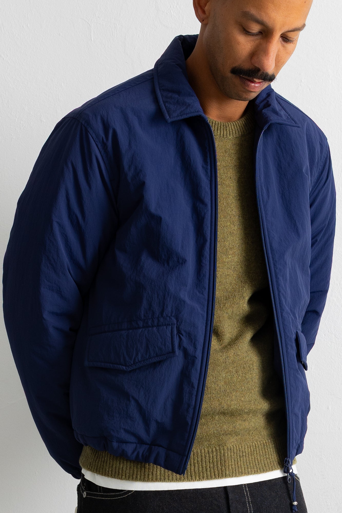 Folk | Folk Wadded Bomber - Rich Navy