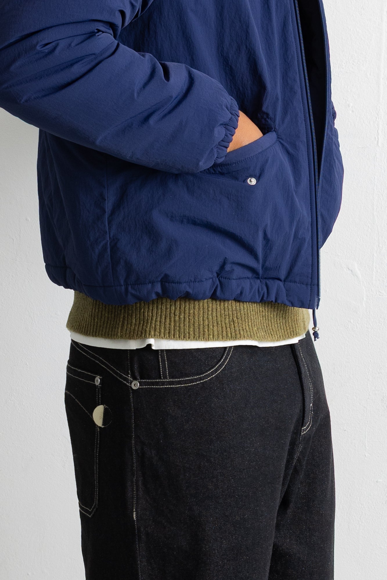 Folk | Folk Wadded Bomber - Rich Navy
