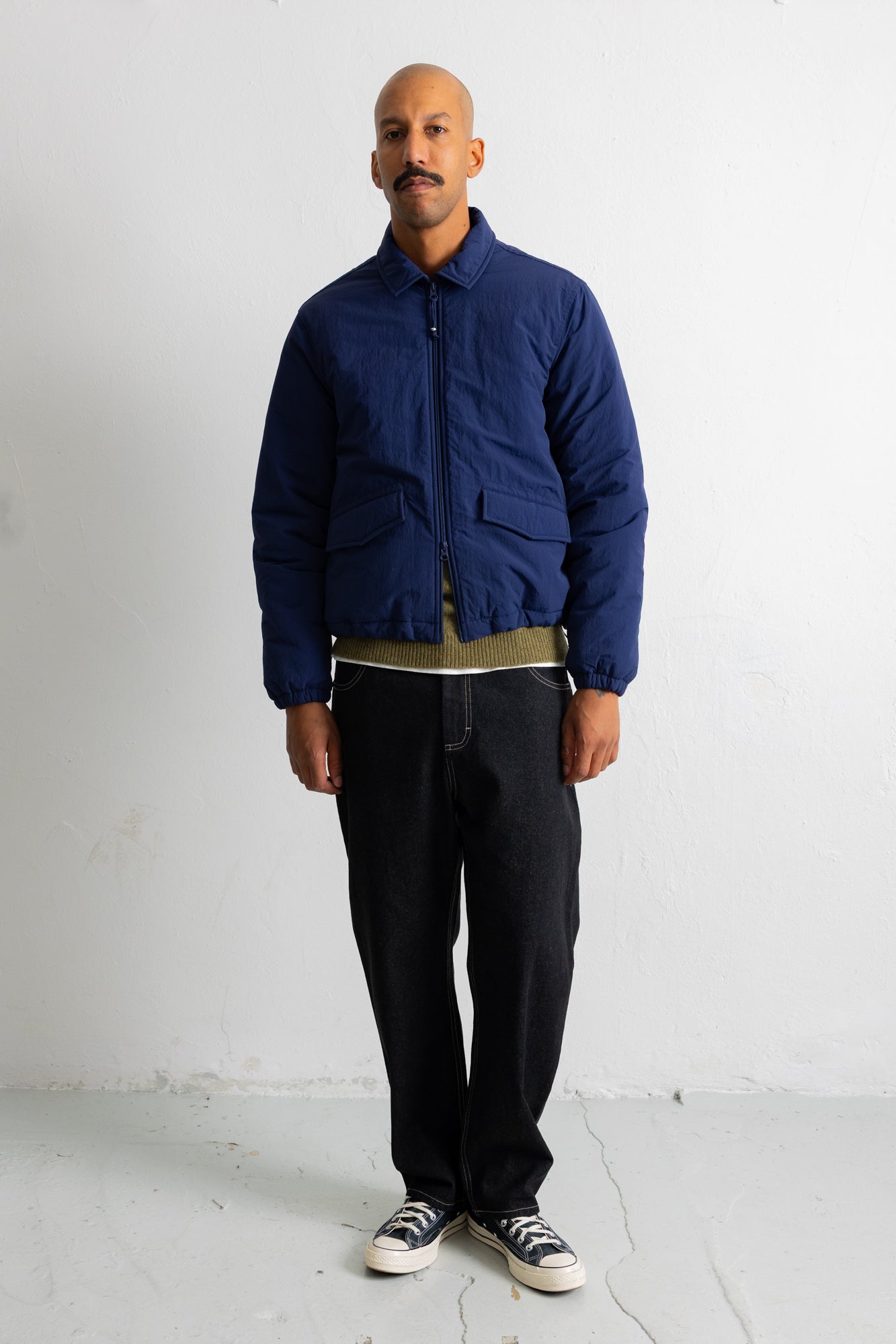 Folk | Folk Wadded Bomber - Rich Navy