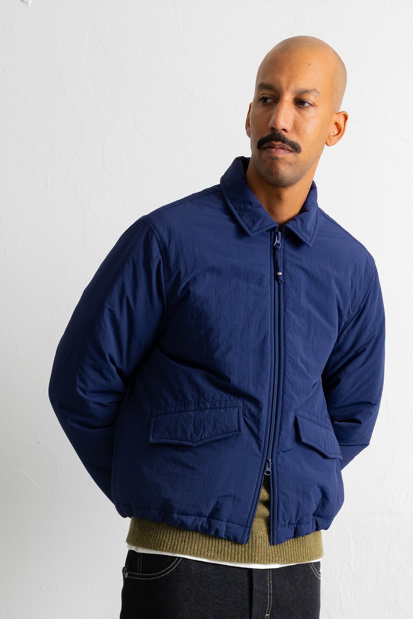 Folk | Folk Wadded Bomber - Rich Navy