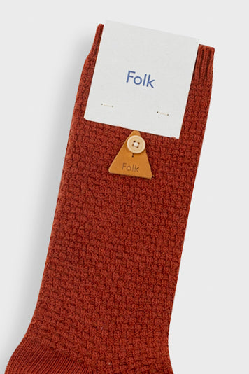 Folk | Folk Waffle Sock - Clay