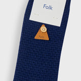Folk | Folk Waffle Sock - Navy
