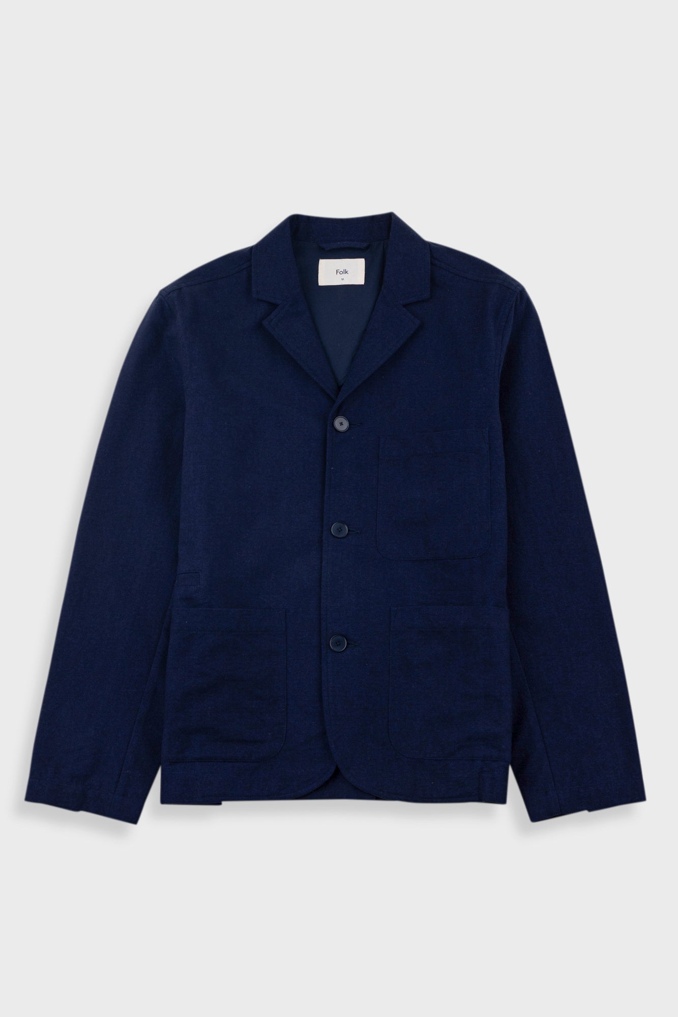 Folk | Folk Wide Fit Blazer - Navy Lightweight Moleskin