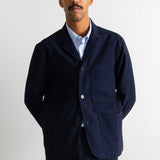 Folk | Folk Wide Fit Blazer - Navy Lightweight Moleskin
