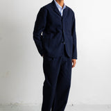 Folk | Folk Wide Fit Blazer - Navy Lightweight Moleskin