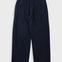 Navy blue pants on a light gray background