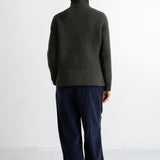 Wide Fit Trousers - Blue Black Chunky Cord